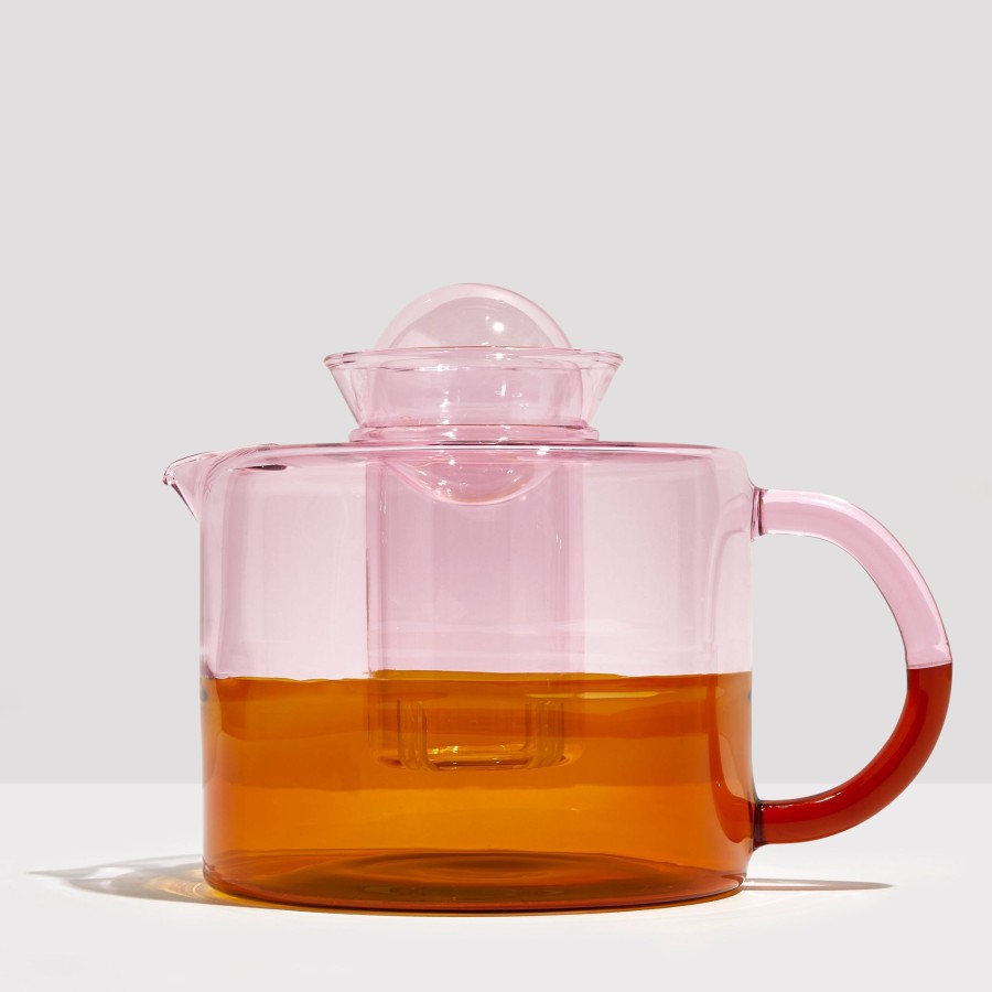 Coffee & Tea Fazeek | Two Tone Teapot - Pink + Amber