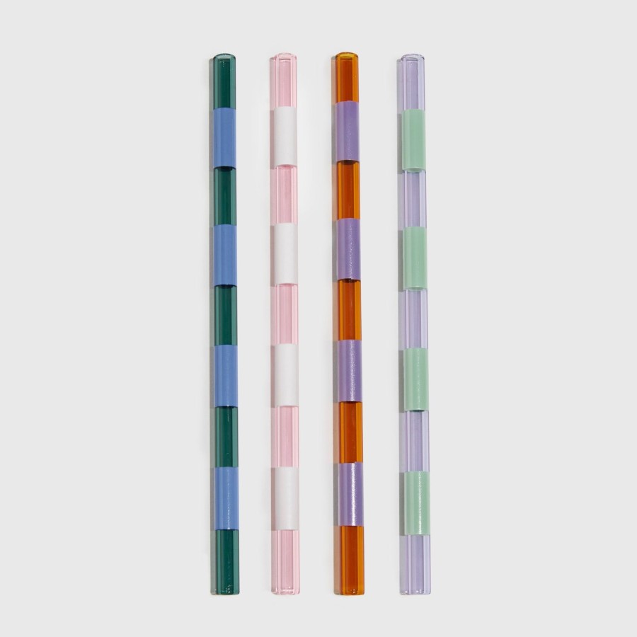 Drinkware Fazeek | Four X Striped Straws