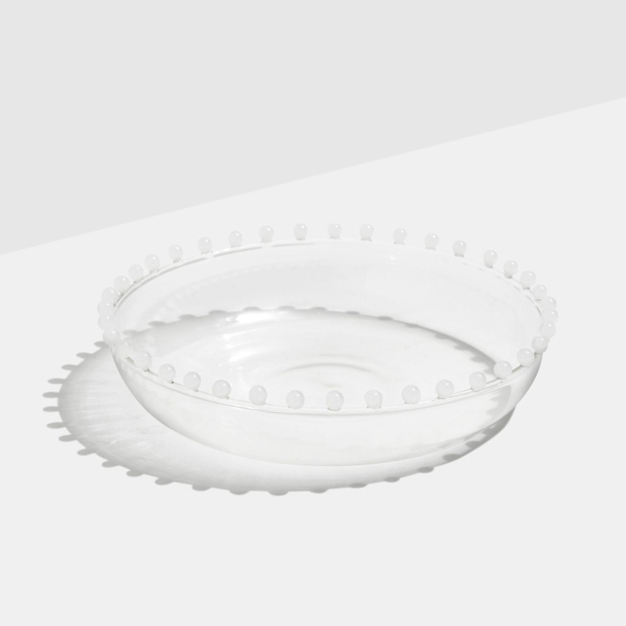 Dining Fazeek | Pearl Platter - Clear + White